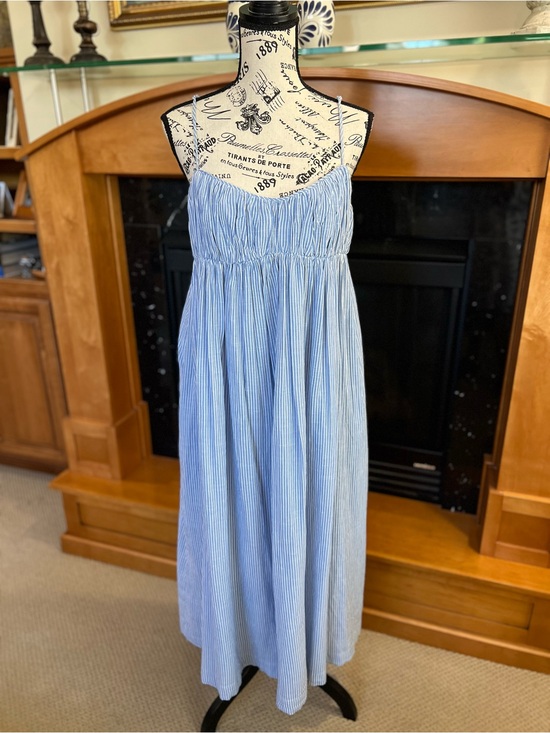 J. Crew Dresses & Skirts - J. Crew Light Blue and White Striped Maxi Sundress
